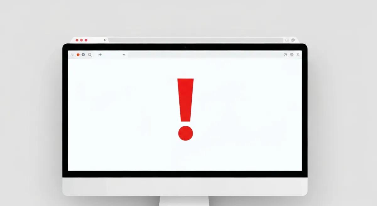 Alerte de sécurité sur un site web frauduleux