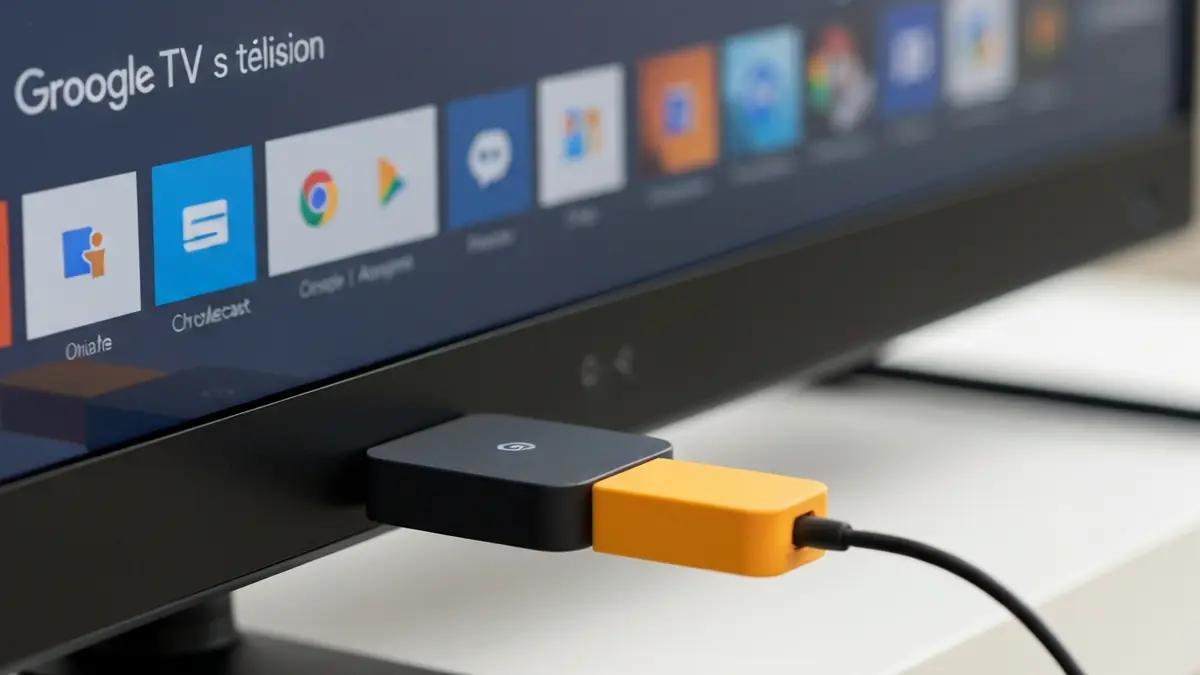 Chromecast con Google TV conectado a un televisor