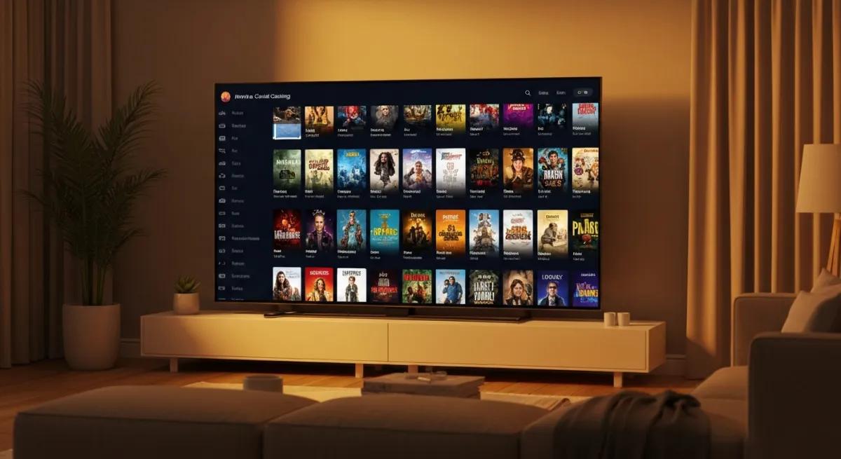 Interface Fire TV affichant un catalogue de films et séries