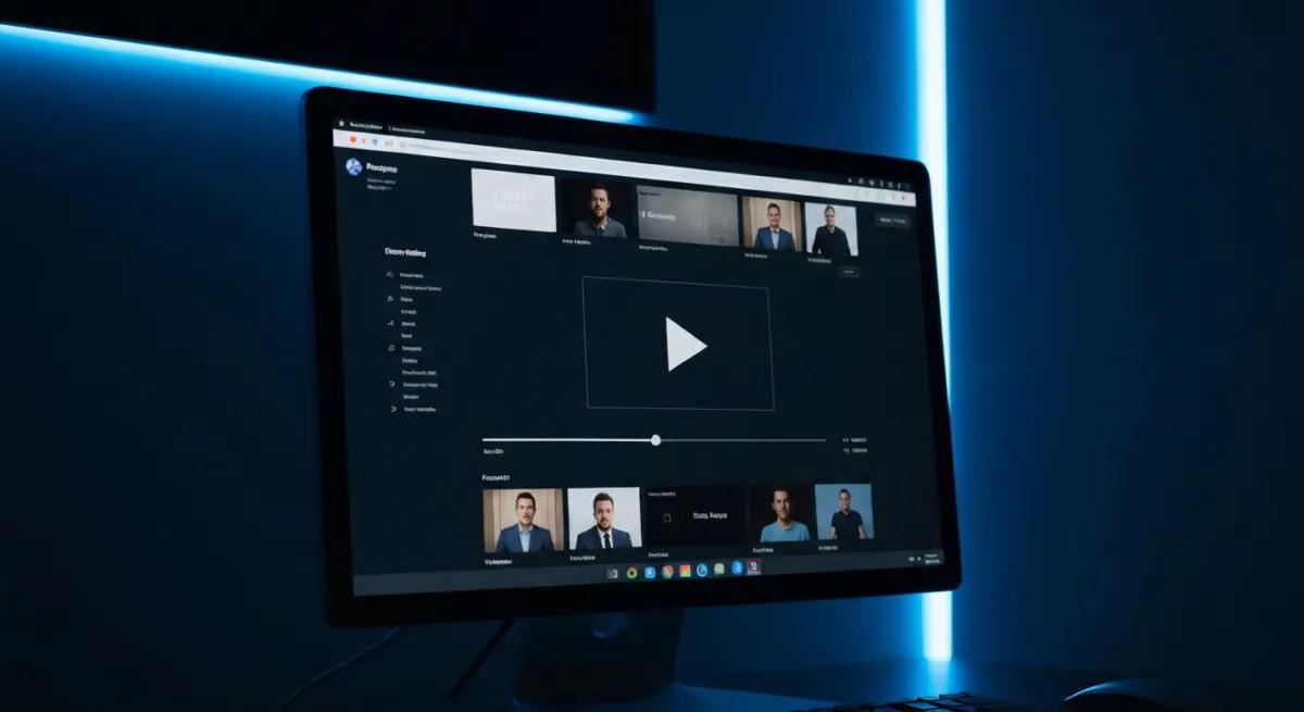 Lecteur vidéo en streaming sur un écran d'ordinateur
