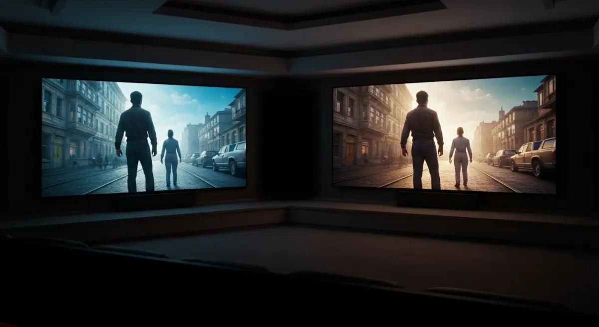 Comparaison de l image 4K HDR entre deux lecteurs Blu-ray sur ecran OLED