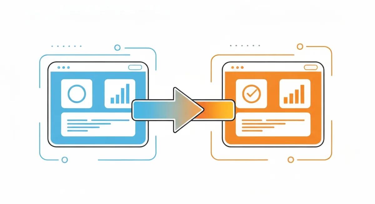 Concept de migration de site web vers un nouveau domaine
