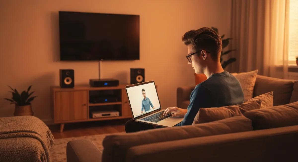 Écran de streaming avec film en cours de lecture