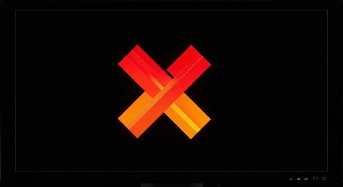 Avertissement de sécurité sur un écran numérique