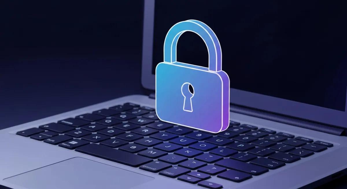 Symbole de cadenas et protection des données en ligne