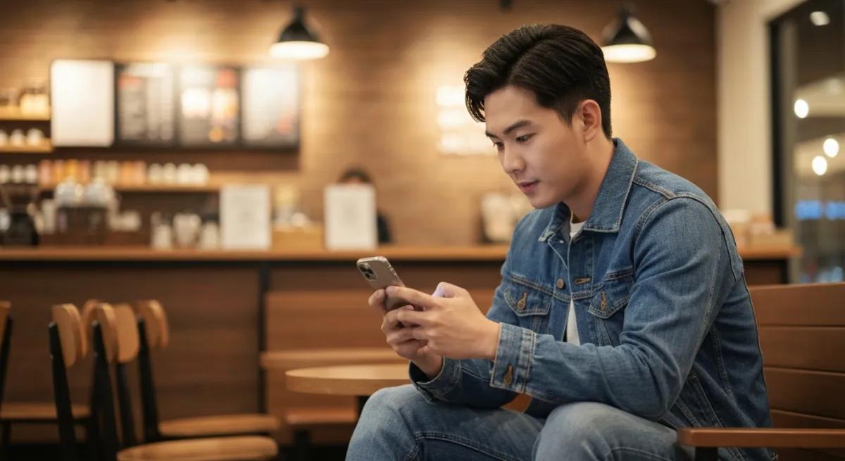 Recherche d'un site de streaming sur un smartphone