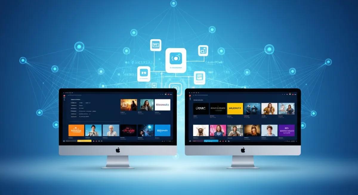 Écran affichant un site de streaming avec sélection de films