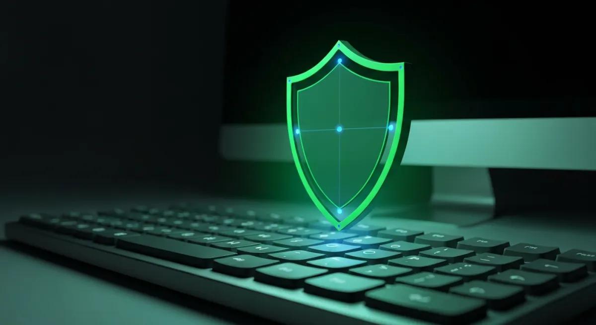 Concept de cybersécurité avec bouclier numérique