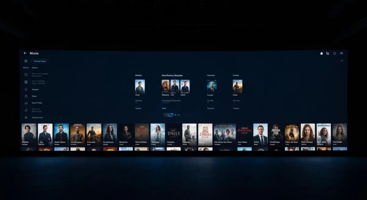 Site de streaming vidéo en ligne sur écran large