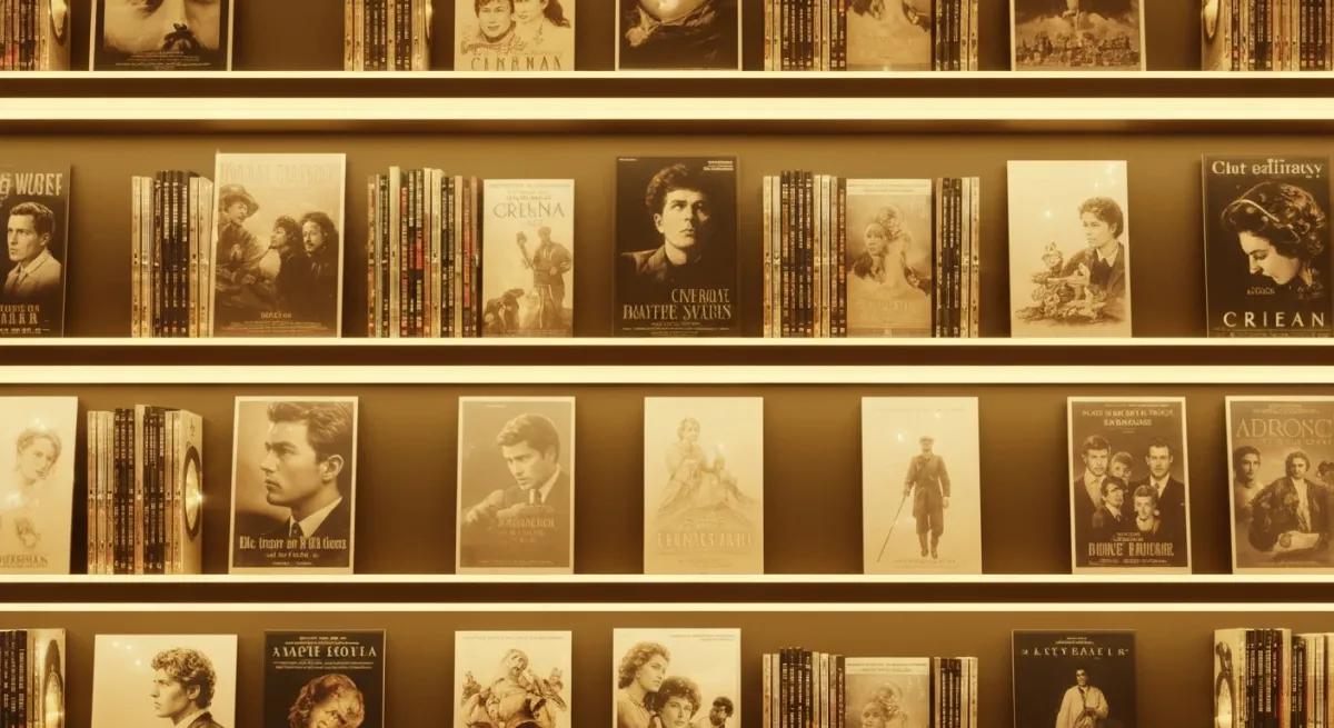 Écran montrant une bibliothèque de films en streaming